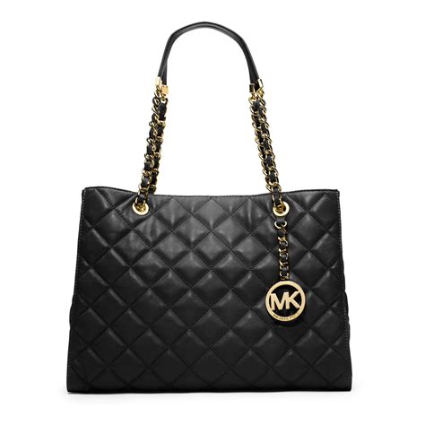 michael kors susannah large tote quilted leather|Michael Kors carryall.